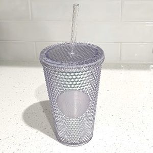 NEW! Starbucks Iridescent Silver Bling Studded Grande Tumbler